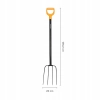 FISKARS SOLID Widły metalowe ogrodowe do obornika kompostu siana 126cm