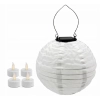 LED Wisząca lampa solarna 20cm tekstylna dekoracja