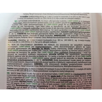 Płyn do toalet turystycznych 2,5L dezynfekujący
