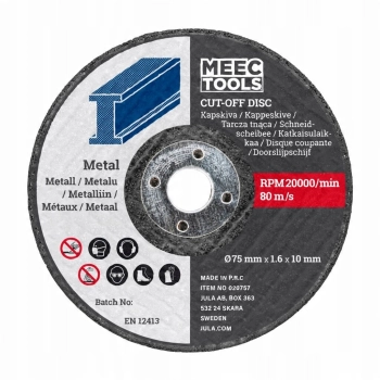 Tarcze tnące 3 części Ø75 mm metal glazura tworzy