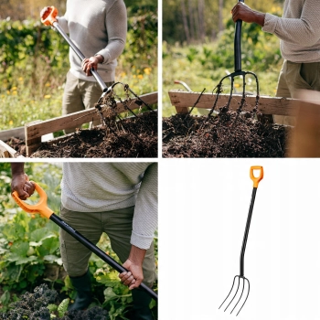 FISKARS SOLID Widły metalowe ogrodowe do obornika kompostu siana 126cm