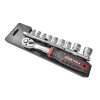 Zestaw kluczy nasadowych 3/8" + grzechotka 12