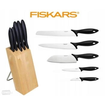 Blok z nożami Essential 6 elementów Fiskars