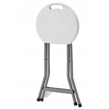 Taboret składany TWIN tworzywo HDPE białe