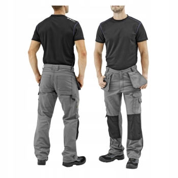 SPODNIE ROBOCZE MOCNE SZARE BLUEWEAR ROZMIAR 50