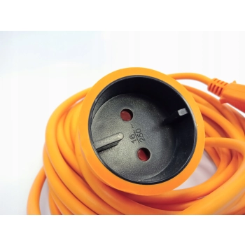 PRZEDŁUŻACZ 10m IP20 H05VV-F2x1,0 DO UŻYTKU NA ZEW 1 gniazdo