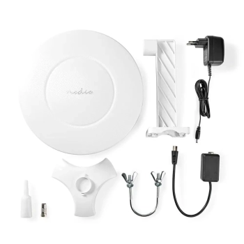 Cyfrowa antena kempingowa 46 dB do kampera łodzi Nedis ANOR5003BK700