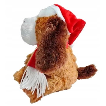 TAŃCZĄCY PIES MASKOTKA PLUSZAK BOŻONARODZENIOWY GRA TAŃCZY 25 CM